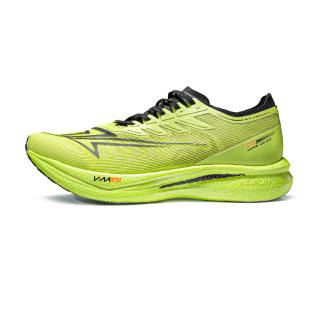 VICTORY LIGHT Cushioning Slip Resistant Abrasion Resistant Low top Carbon Plate Running Shoes Unisex Green Yellow