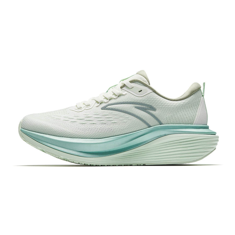 Anta Cushioning Rebound Height Increasing Casual City Commuting Running Shoes Men's White Green