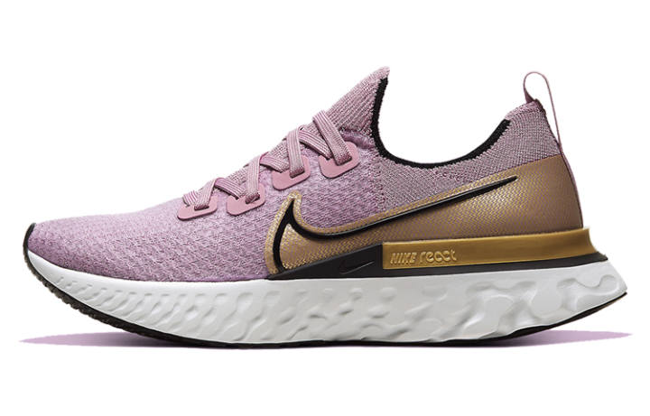 Nike Nike React Infinity Run Flyknit Plum Fog Metallic Gold Women's