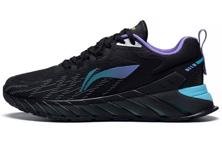 Li-Ning Li Ning Abrasion Resistant Abrasion Resistant Low top Running Shoes Men's Black Blue