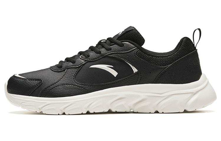 Anta Slip Resistant Abrasion Resistant Low top Running Shoes Men's Black White