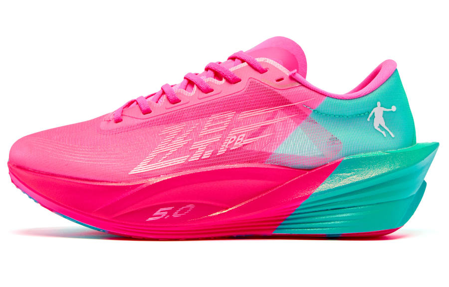 QIAODAN Flying Shadow PB5.0 Q KUNGFU PRO Technology Running Shoes Women's Pink Green
