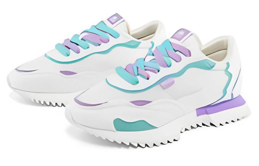 Kappa Slip Resistant Abrasion Resistant Low top Running Shoes Unisex White Purple Blue