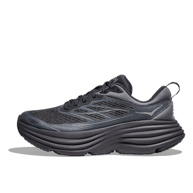 HOKA ONE ONE Bondi 8 Fabric Low top Casual Trail Running Shoes Unisex Charcoal Gray