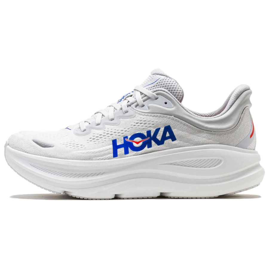 HOKA ONE ONE Bondi 9 Comfortable Low top Long Distance Running Shoes Men's Cosmic Gray Cyan