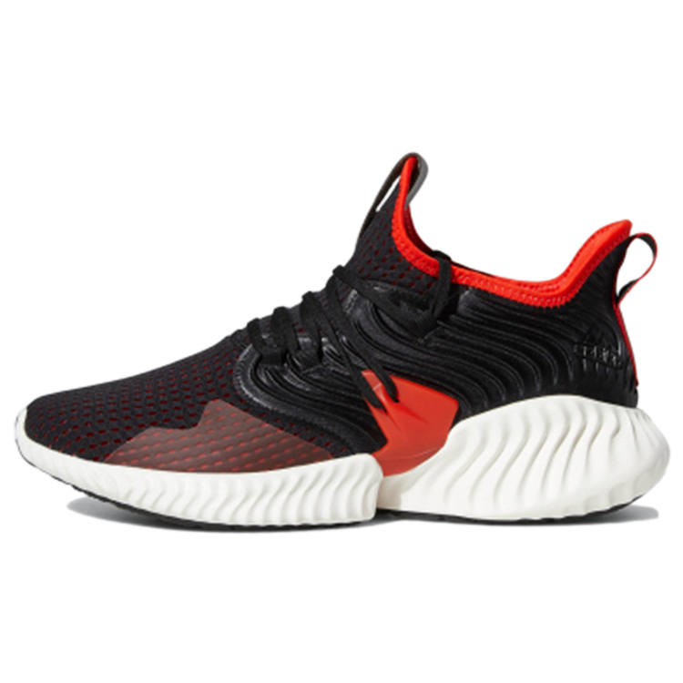 Adidas Adidas Alphabounce Instinct Fabric Breathable Low top Casual Running Shoes Men's Black Red