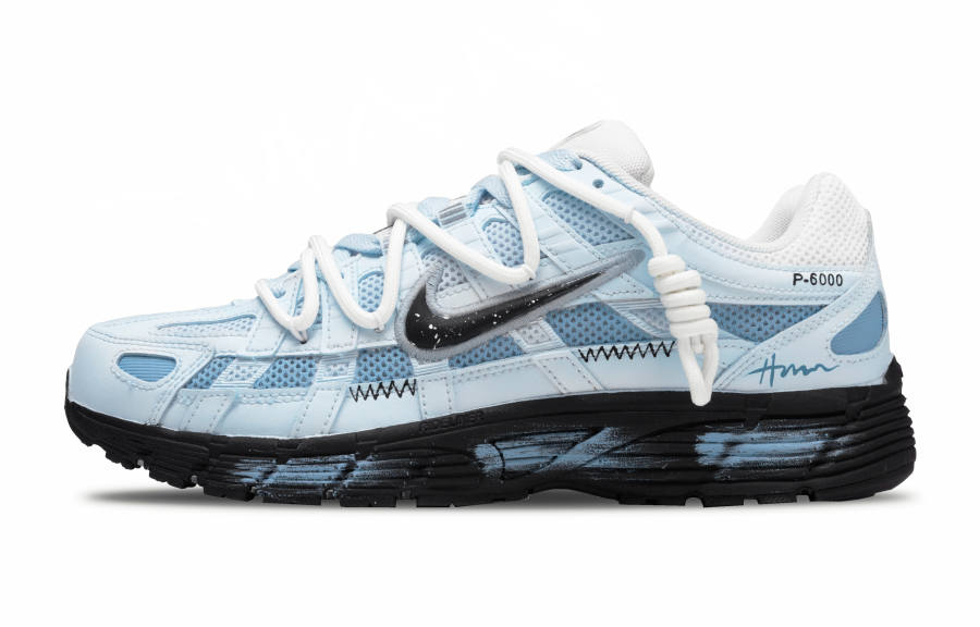 Nike Nike P 6000 Mesh, Artificial Leather Abrasion Resistant Low top Casual City Commuting Running Shoes Men's Dark Blue