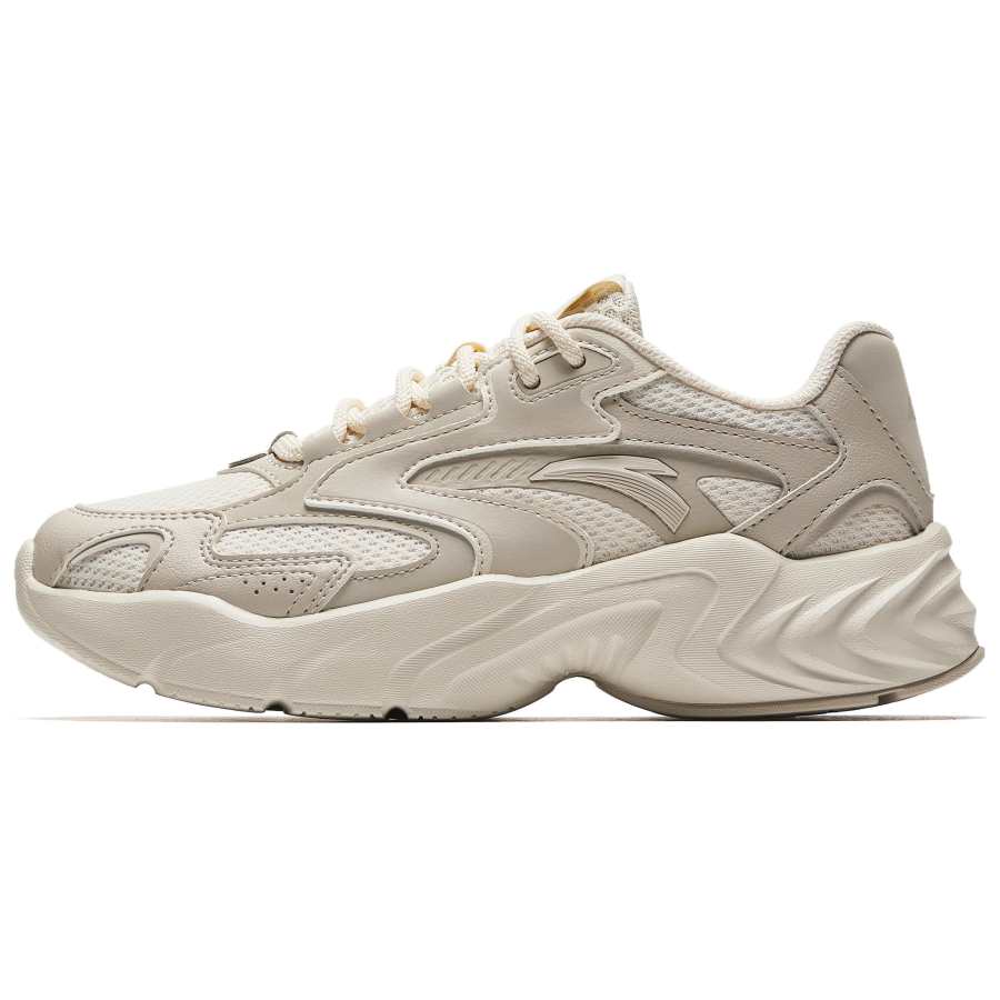 Anta Height Increasing Lightweight Height Increasing Lightweight Low top Running Shoes Women's Beige