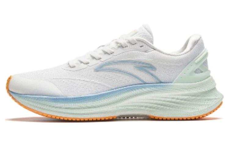 Anta Cushioning, Wear Resistant Low top Full Length Thickened Nitrogen Technology Running Shoes Women's White Blue
