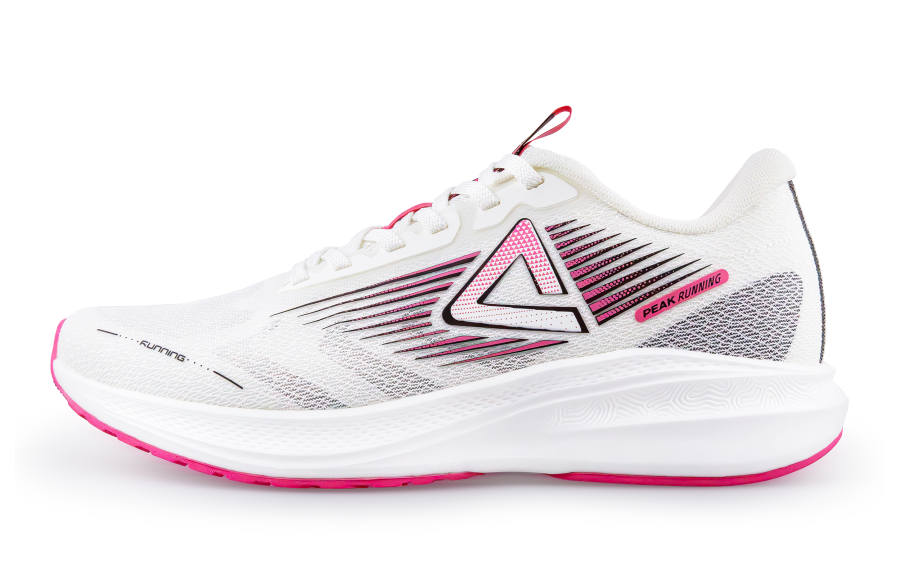 PEAK PEAK Low Top Running Shoes Unisex White Rose Red