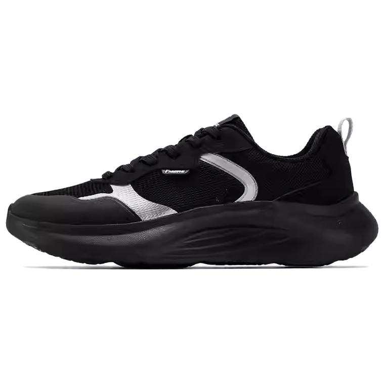 361° Cushioning Breathable Low top Casual Running Shoes Men's Black Silver