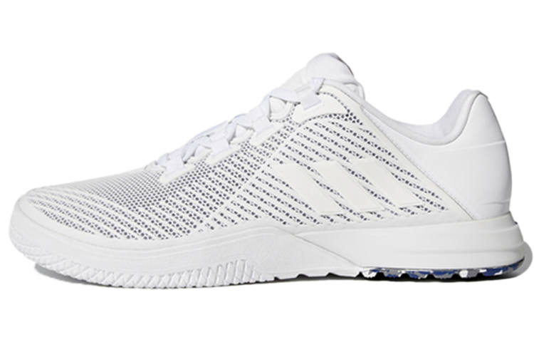 Adidas Adidas CrazyPowe Slip Resistant Abrasion Resistant Low top Running Shoes Men's White Blue