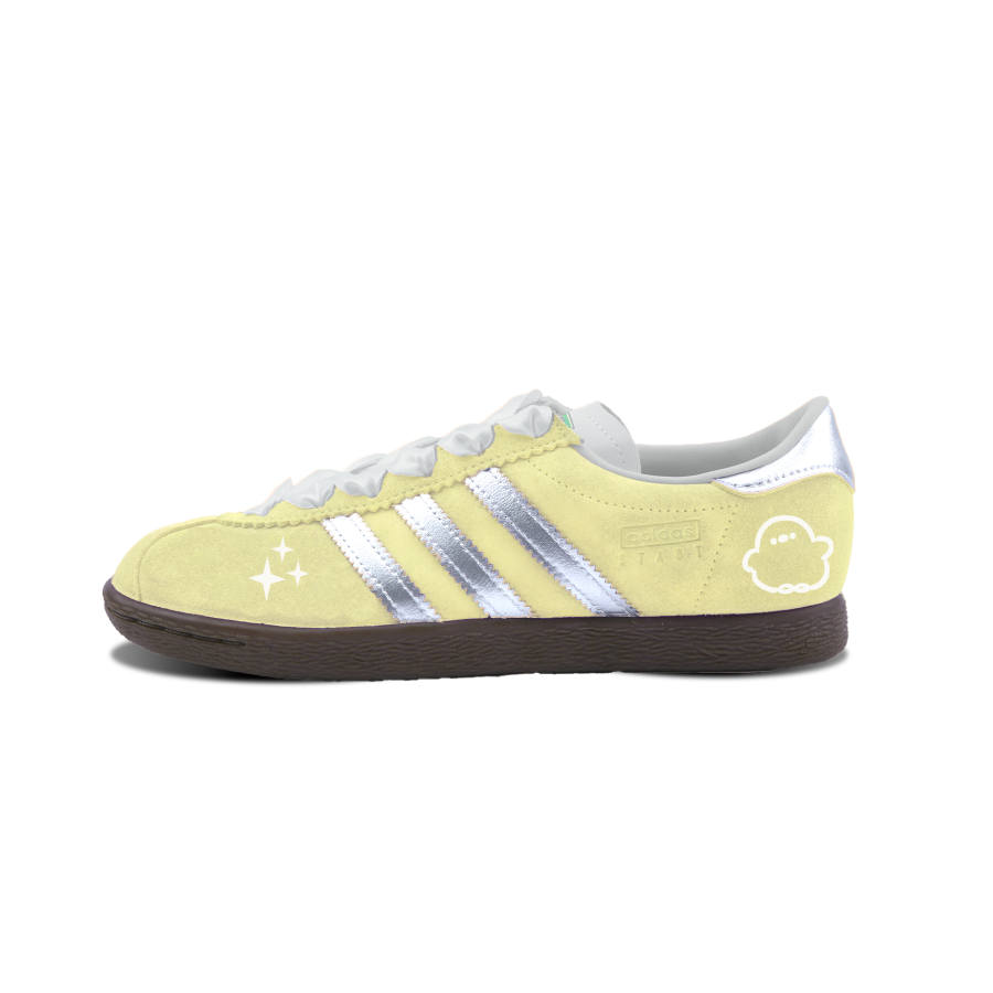 Adidas Originals Stadt Wear resistant And Lightweight Low top German Army Trainers Women's Yellow Cream