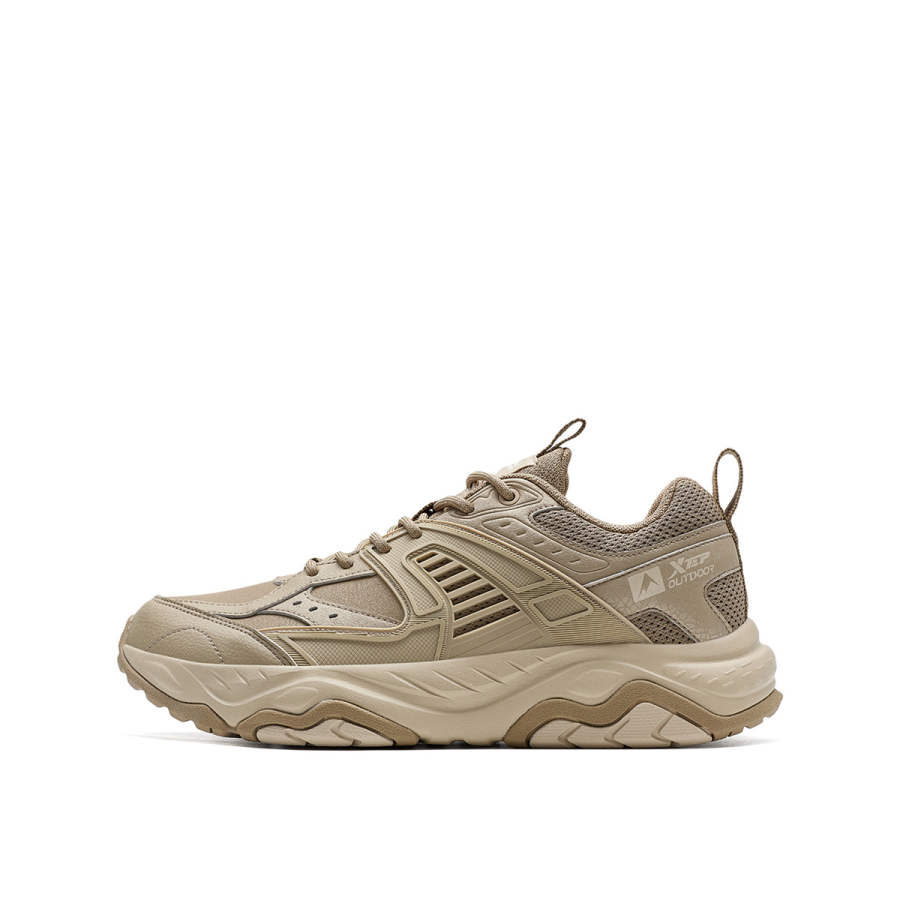 XTEP Synthetic Leather, TPU Cushioning, Wear Resistant Low top Running Shoes Men's Umber