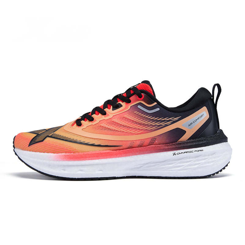 XTEP 5 Speed 2.0 Running Shoes Men's Low Top Apricot Yellow/Laser Red