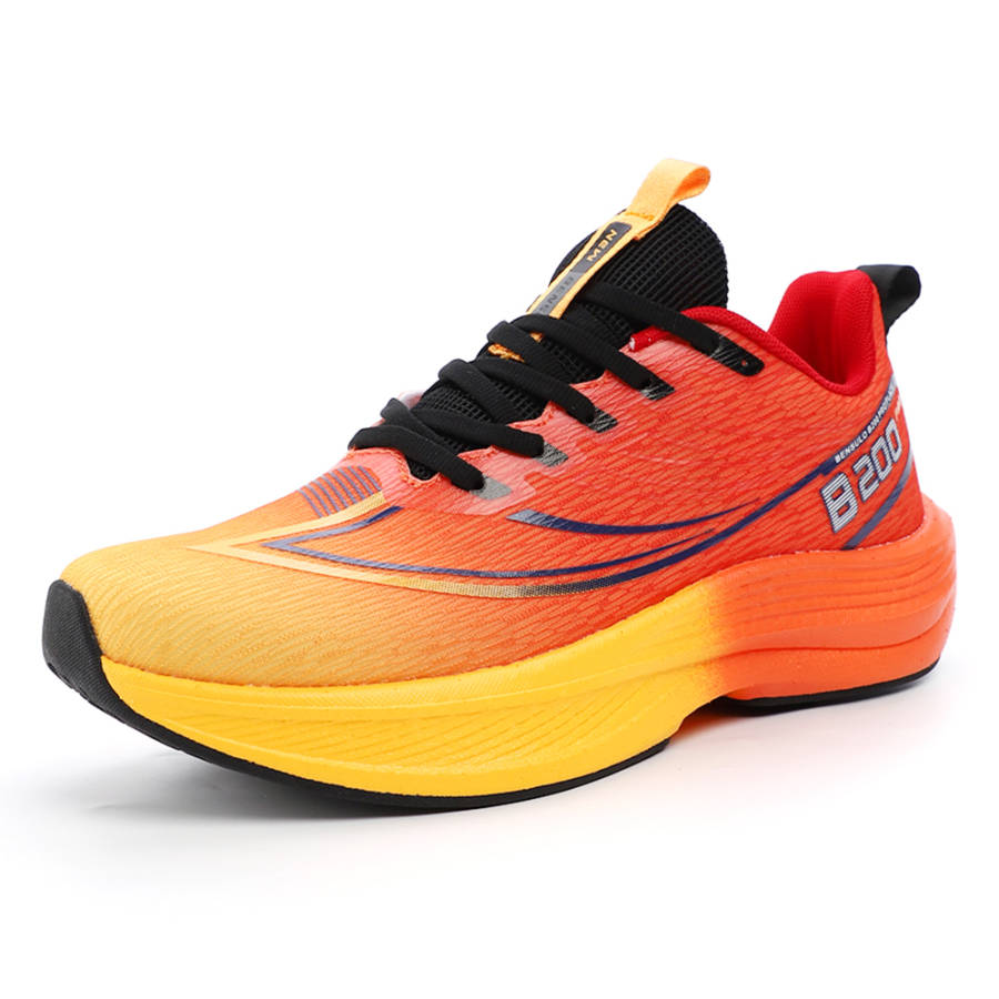 BIANSULONG Running Shoes Men's Low Top Fiery Orange