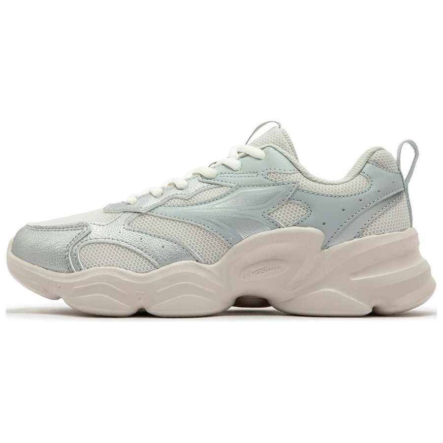 361° Abrasion Resistant Cushioning, Wear Resistant Low top Running Shoes Women's White Gray