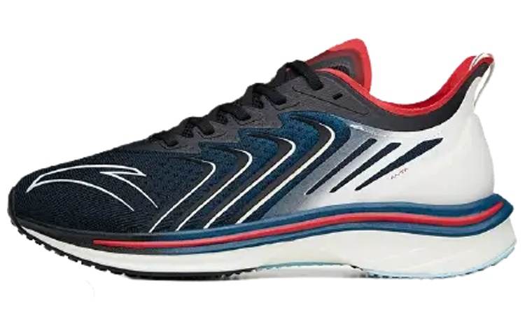 ANTA MACH 1.0 Running Shoes Men's Low Top Black/Blue/White/Red