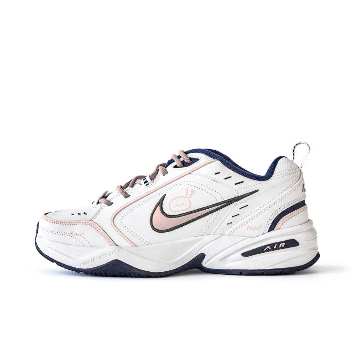 Nike Nike Air Monarch 4 Slip Resistant Abrasion Resistant Low top Chunky Sneakers Unisex White Pink
