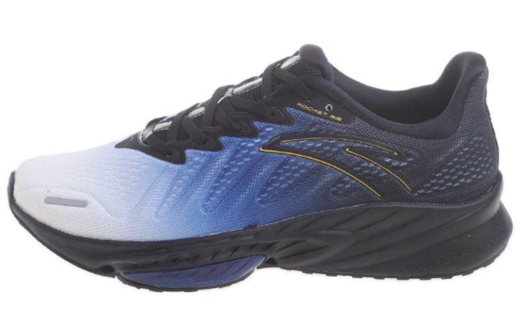 Anta Comfortable Cushioning Slip Resistant Abrasion Resistant Low top Running Shoes Men's Black Blue White