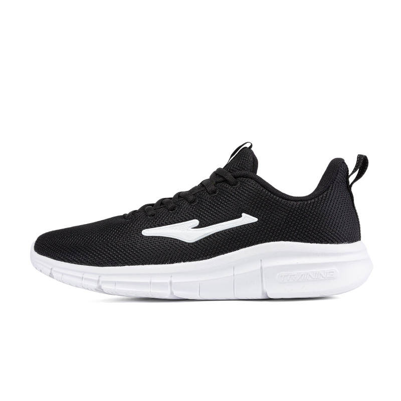 Erke Lightweight Rebound Low top Casual Running Shoes Men's Black White