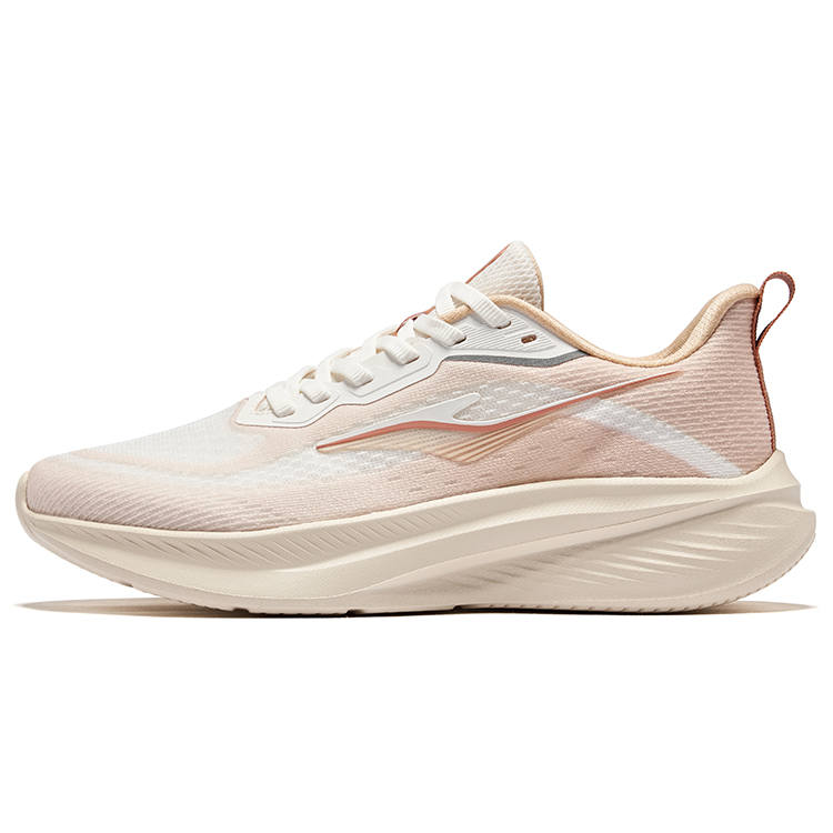 Erke Cushioning Abrasion Resistant Breathable Low top Casual Running Shoes Women's Microcrystal White Almond