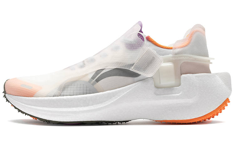 Li-Ning Soulland x Li Ning Ranger Cushioning Abrasion Resistant Lightweight Low top Running Shoes Men's White Orange