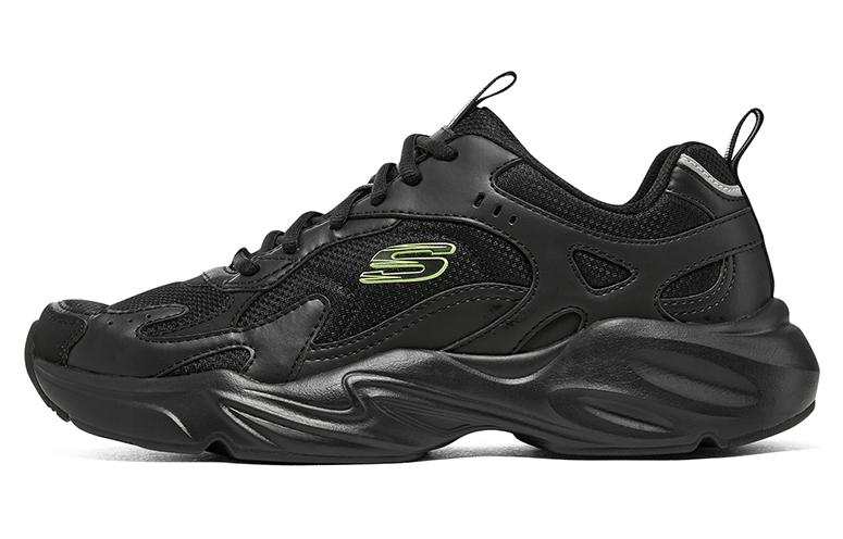 Skechers Stamina Airy D'LITES Abrasion Resistant Cushioning Breathable Low top Chunky Sneakers Men's Black