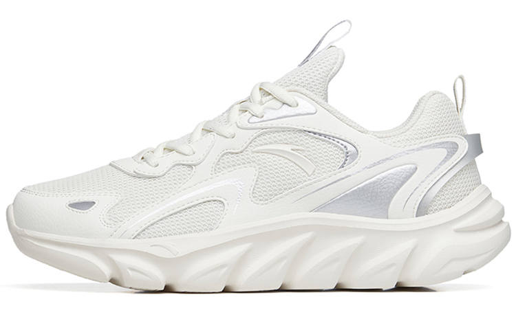 Anta Running Collection Comfortable Abrasion Resistant Low top Running Shoes Women's White Silver