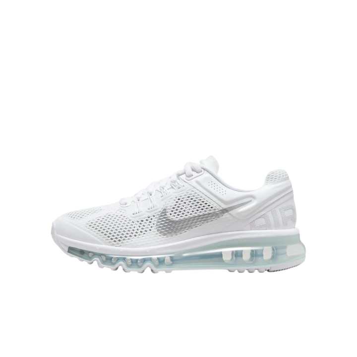 Nike Nike Air Max 2013 Abrasion Resistant Breathable Low top Running Shoes Unisex White