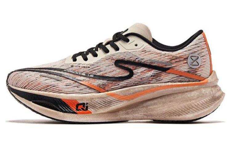 Erke Zhijing 1.0 Full Length Carbon Plate Slip Resistant Abrasion Resistant Low top Running Shoes Women's Brown