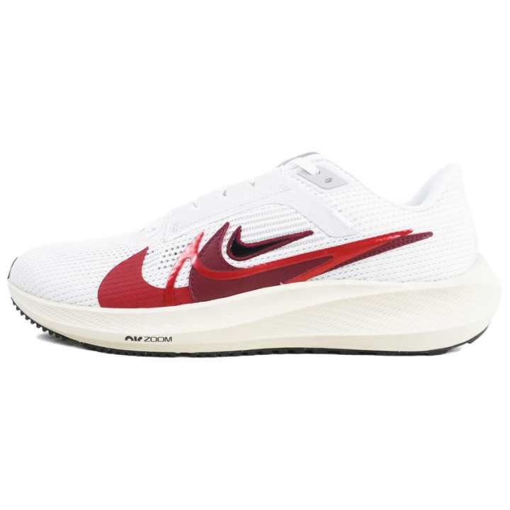 Nike Nike Air Zoom Pegasus 40 Abrasion Resistant Support Low top Casual Training Running Shoes Men's White Red