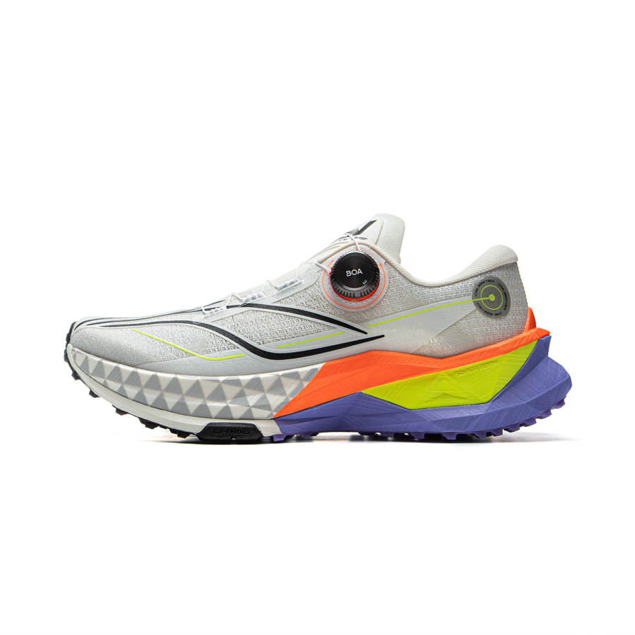 Li-Ning Li Ning De Lu 2 PRO Cushioning Slip Resistant Abrasion Resistant Rebound Low top Trail Running Shoes Men's Gray