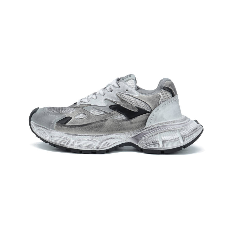 WILD LEADER Abrasion Resistant Coverage Balance Height Increasing Low top Chunky Sneakers Unisex White Gray