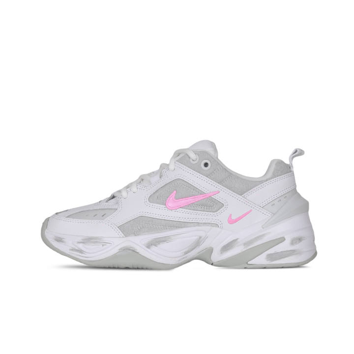 Nike Nike M2K Tekno Cushioning Coverage Height Increasing Low top Chunky Sneakers Women's Pink Gray