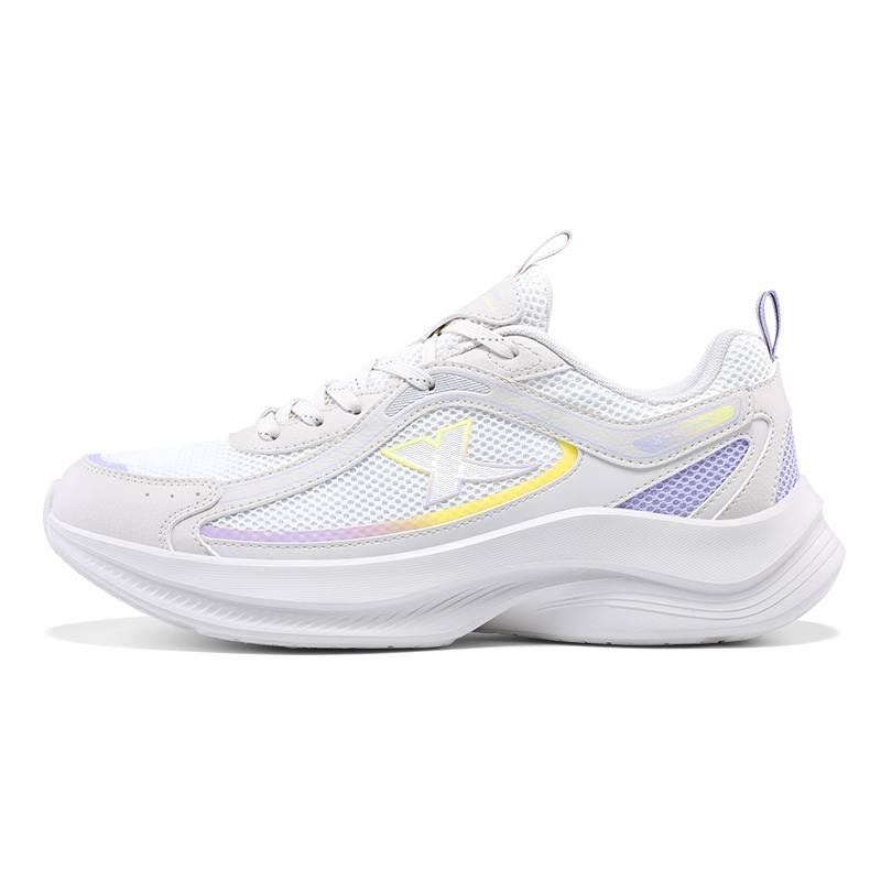 XTEP Breathable And Lightweight Low top Casual Running Shoes Women's White Purple