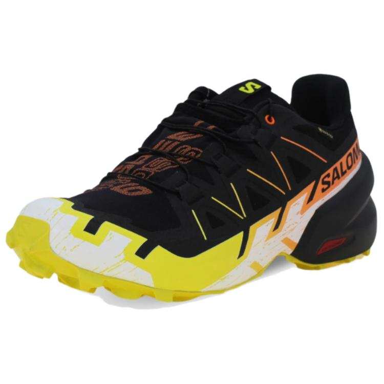 SALOMON Speedcross 6 Running Shoes Men's Cushioning Slip Resistant Abrasion Resistant Waterproof Black Yellow
