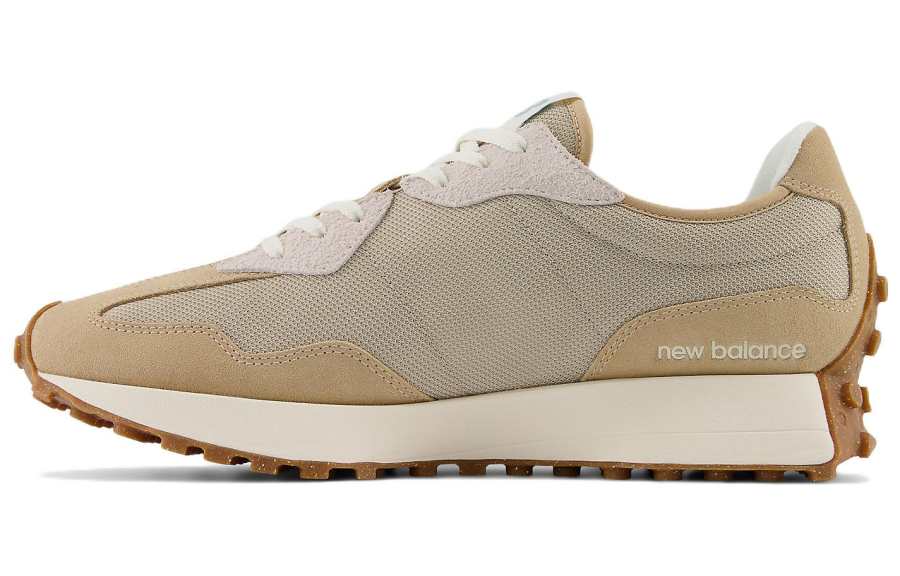 New Balance New Balance NB 327 Comfortable Textile, Leather Slip Resistant Abrasion Resistant Low top Running Shoes Unisex Khaki