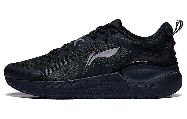 Li-Ning Li Ning Cushioning Slip Resistant Abrasion Resistant Lightweight Low top Running Shoes Men's Black