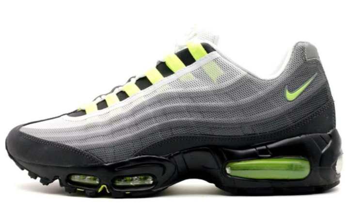 Nike Nike Air Max 95 Abrasion Resistant Low top Running Shoes Men's Gray Black Green