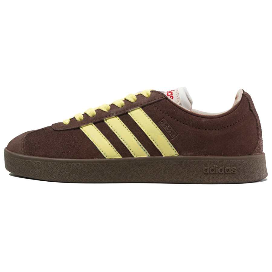 Adidas Adidas VL COURT 2.0 Slip Resistant Abrasion Resistant Low top Skateboard Shoes Unisex Brown Yellow