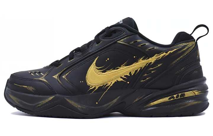 Nike Nike Air Monarch 4 Low top Chunky Sneakers Unisex Obsidian Black Gold