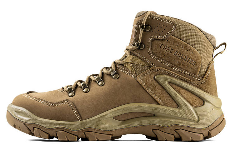 FFREE SOLDIER Mid top Outdoor Shoes Men's Coyote Brown