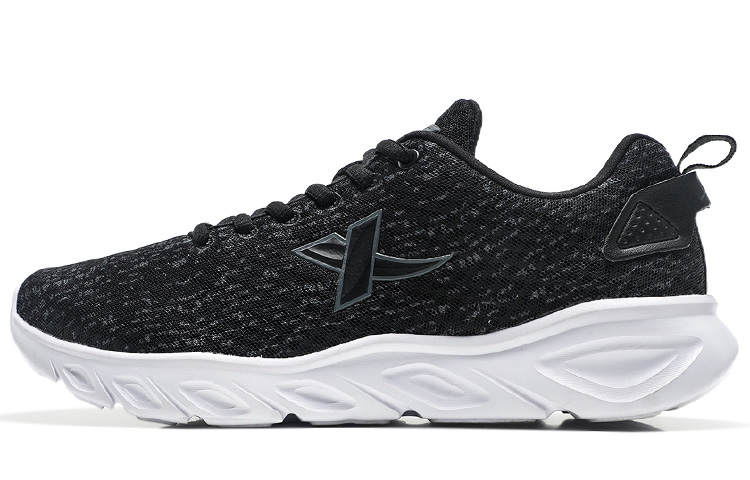 XTEP Fabric Slip Resistant, Abrasion Resistant, Breathable Low top Running Shoes Men's Black Gray