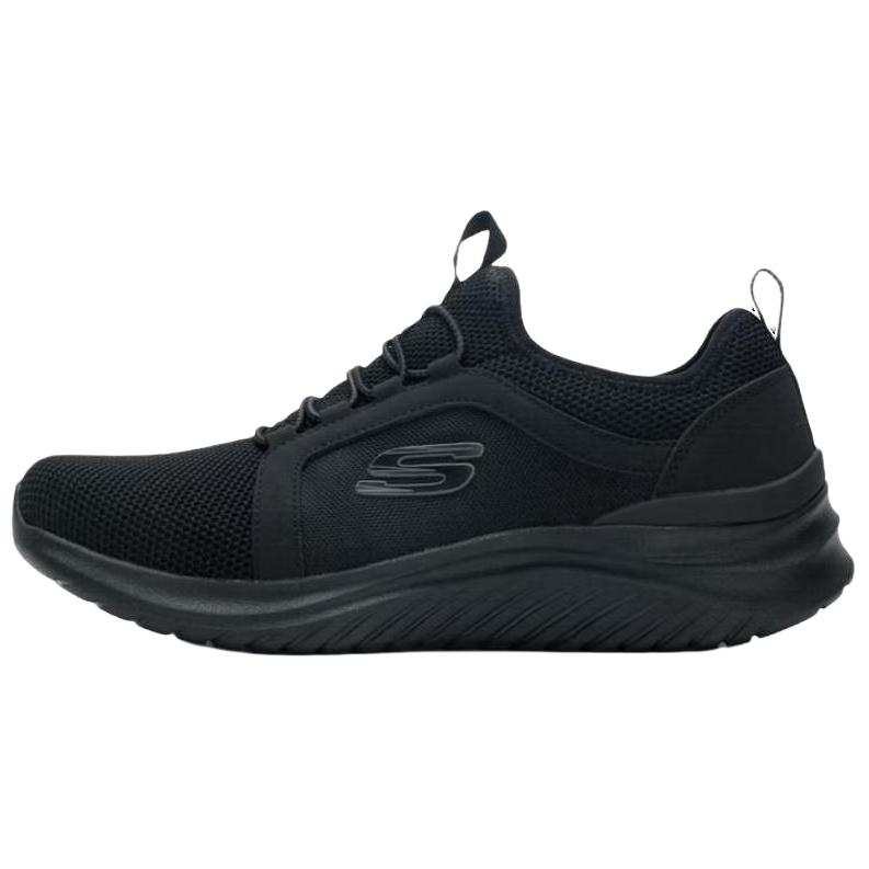 Skechers Cushioning Abrasion Resistant Breathable Low top Running Shoes Men's Black