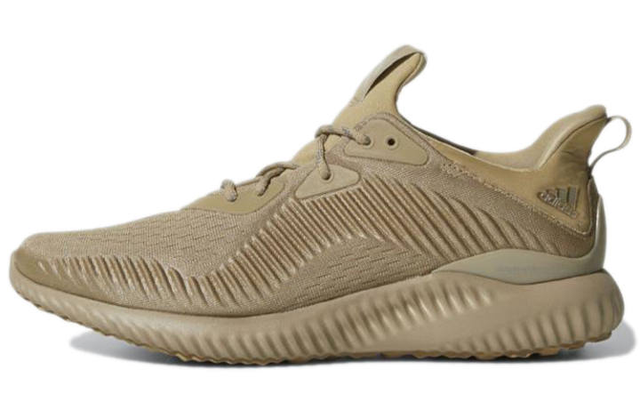 Adidas Adidas AlphaBounce Fabric Slip Resistant Abrasion Resistant Low top Running Shoes Men's Brown