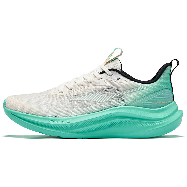 Erke Slip Resistant, Abrasion Resistant, Breathable Low top Casual Running Shoes Men's Microcrystal White Jade Green
