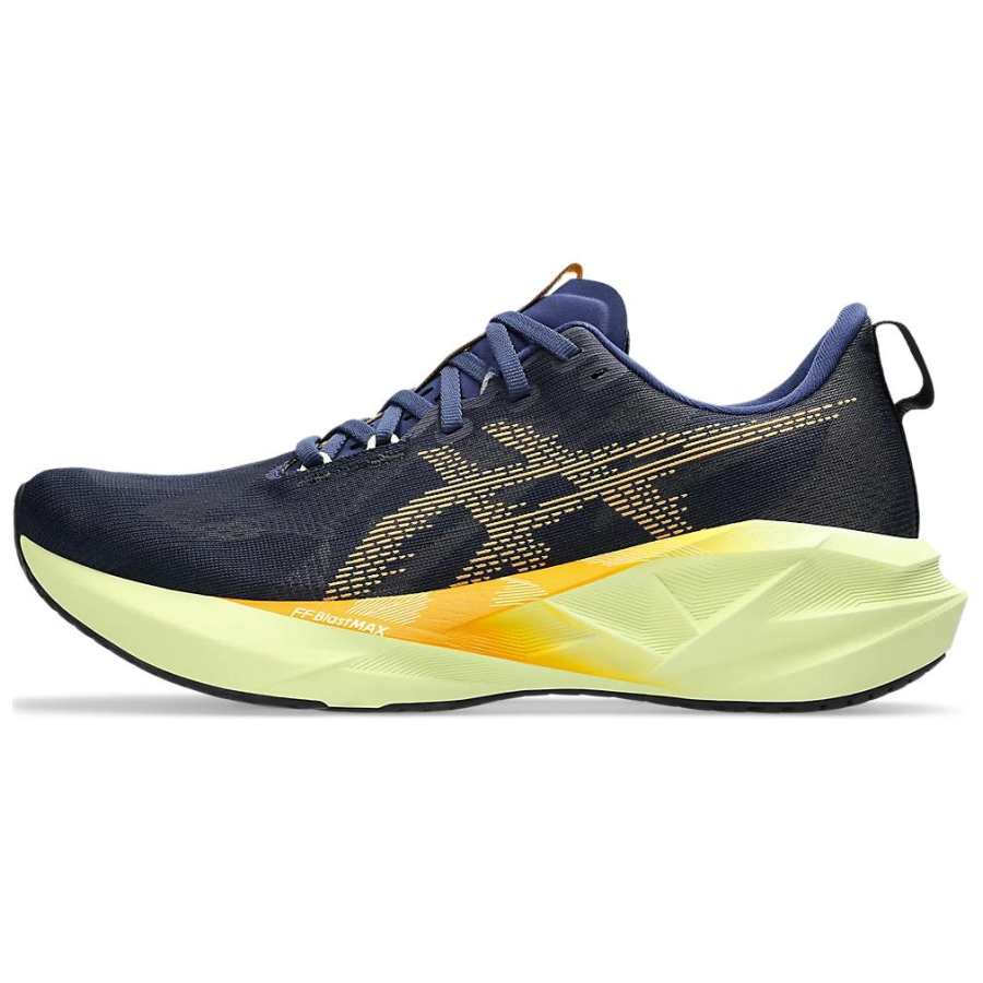 ASICS Fabric Cushioning Breathable Rebound Cushioning Breathable Rebound Low top Running Shoes Men's Blue Yellow