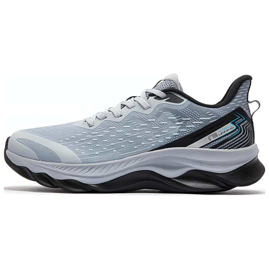 361° Cushioning Slip Resistant Breathable Cushioning Slip Resistant Breathable Low top Running Shoes Men's Gray Black