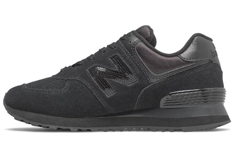 New Balance New Balance NB 574 Vintage Cushioning Abrasion Resistant Breathable Low top Running Shoes Women's Pure Black